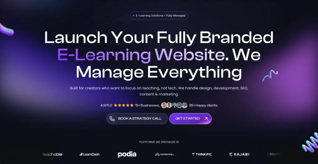 Launch Your Fully Branded E-Learning Website